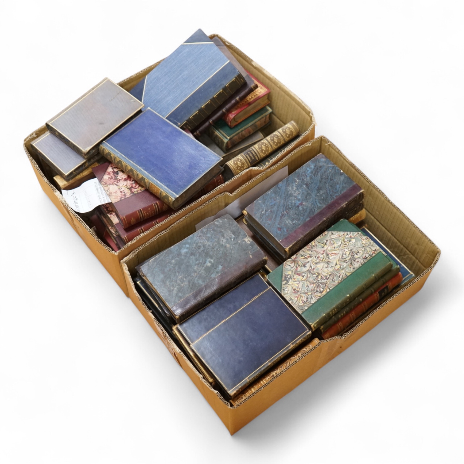 Symmons, Charles - The Life of John Milton. 2nd edition. portrait frontis. and folded facsimile; old half calf and marbled boards, roy.8vo. 1810; together with a quantity of other antiquarian books in calf and morocco bi